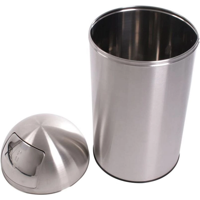 Waste bin 50 l, silver, push-in