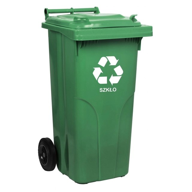 Waste container 120L basket - green