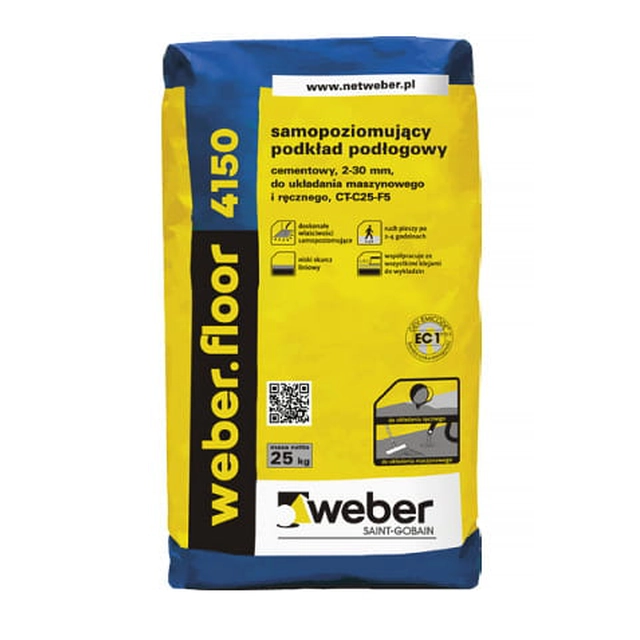 Weber Floor саморазливна подова замазка 4150 25 кг