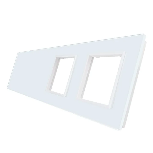 WELAIK čtyřnásobný skleněný panel 0+0+zás+zás - bílý