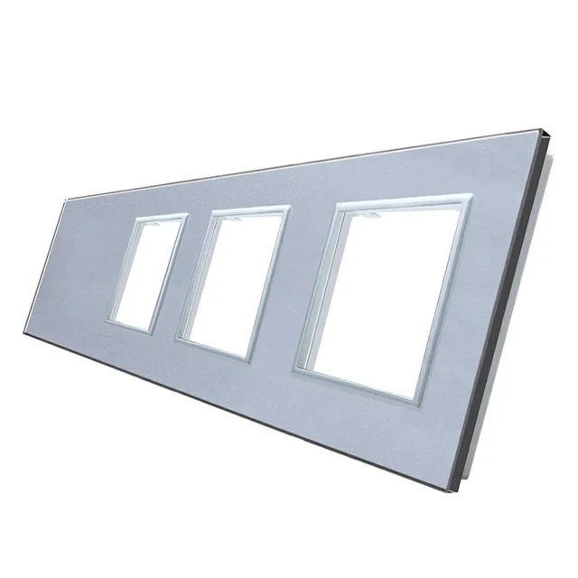 WELAIK čtyřnásobný skleněný panel 0+zás+zás+zás - šedý