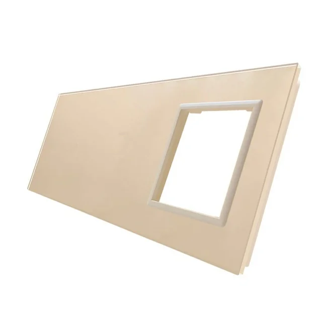 WELAIK triple panel de vidrio 0+0+zás crema marfil