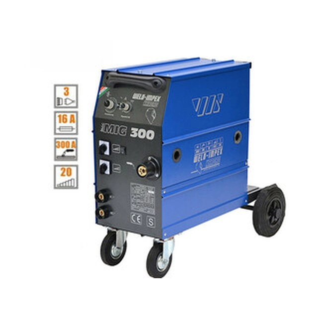 Weldi MIG 3000 consommable électrode de protection gaz transformateur soudeur 30 - 300 A | 400 V