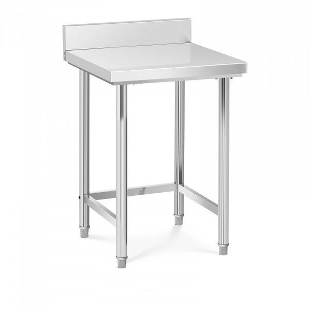 Werktafel - 64 x 64 cm - 200 kg - roestvrij staal - rand ROYAL CATERING 10011649 RCWT-64X64-E