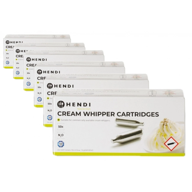 Whipped cream siphon cartridges - 300 pieces | Hendi 586907