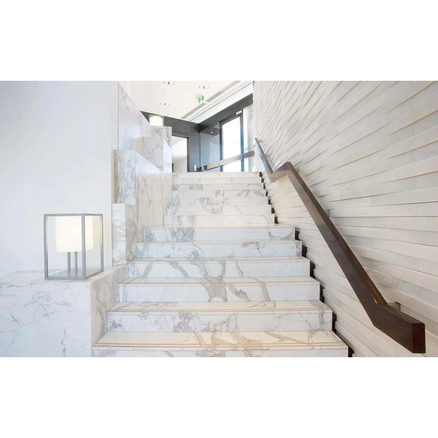 White tiles for stairs 120x30 MARBLE Semi-gloss Satin