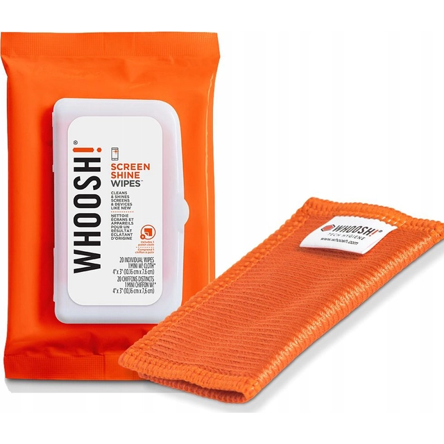 Whoosh Set of wet wipes and screen cleaning cloth 20 pcs.