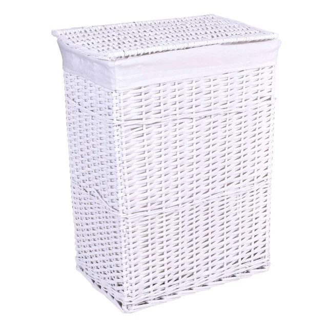 Wicker basket 48x36x66 cm - 114L - white