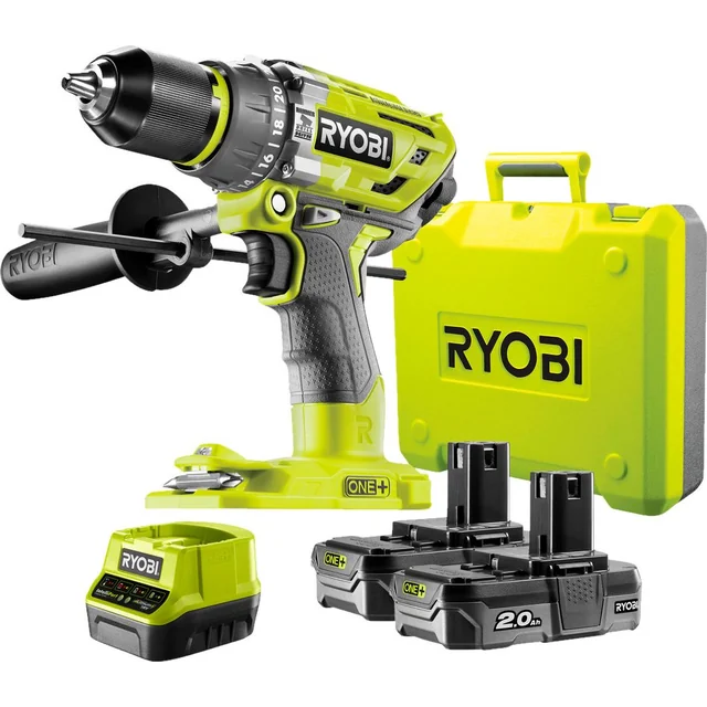 Wiertarko-wkrętarka Ryobi R18PD7-220B 18 V 2 x accumulatore 2 Ah