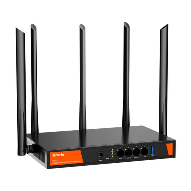 WiFi maršrutētājs 6 divjoslu, 4 Gigabit porti, AX3000, pārvaldība — TENDA TND-W30E