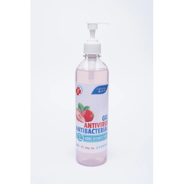Wild strawberry antibacterial hand disinfectant gel Crystal Dew, 75%, 500ml