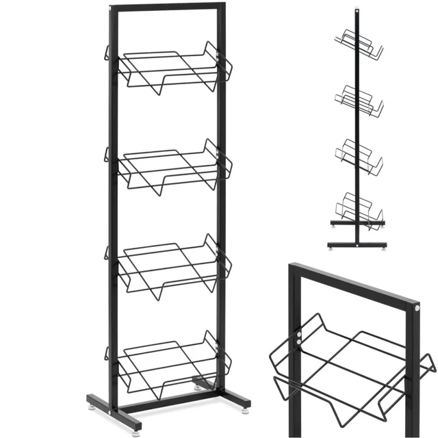 Winkelschapstandaard voor 4 kratten groente en fruit 47 x 36 x 144 cm