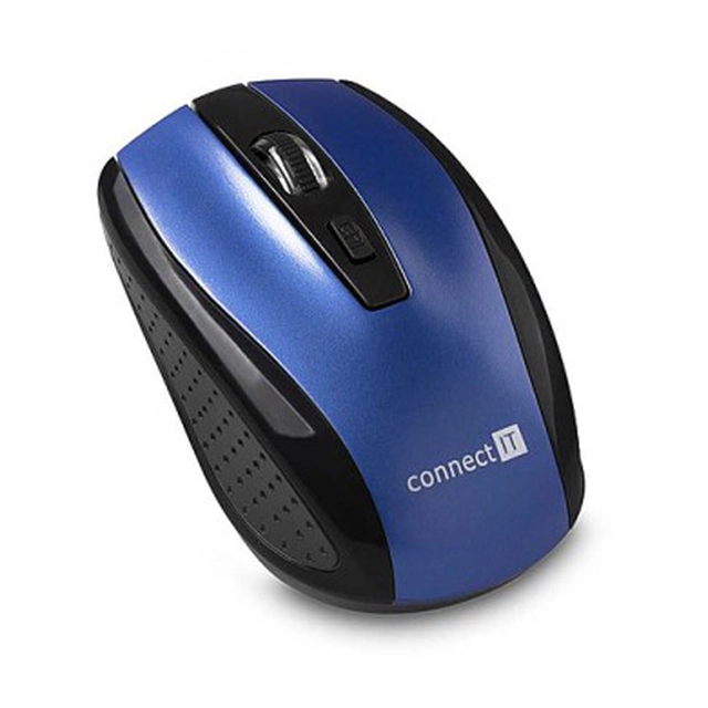 Wireless computer mouse Connect IT CI1225 / optical /4 buttons /1600dpi - blue