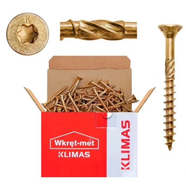 Wkręty do drewna ciesielskie torx 6x50mm pakiet 200 szt.