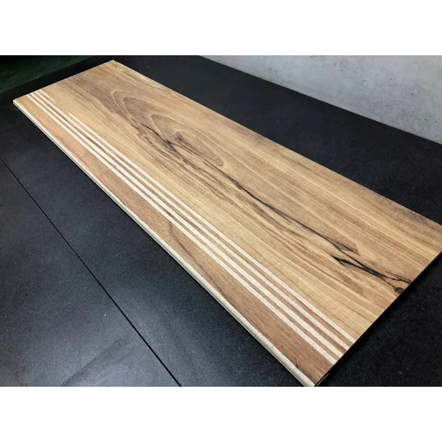 Wood-like stair tiles 100x30 board grooves