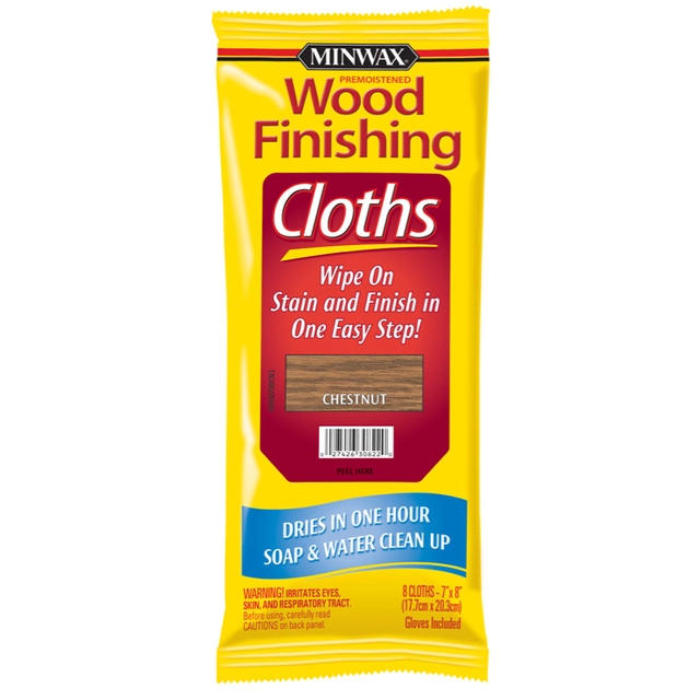 Wood stain varnish in Minwax® Wood Finishing Cloths 1op - 8 pcs CHESTNUT