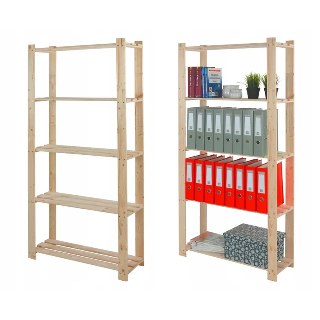 Wooden bookcase for toys 170X80X28 5p