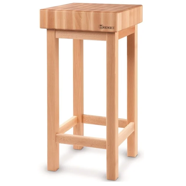 Wooden butcher's block 400x400x150mm with base - Hendi 505625