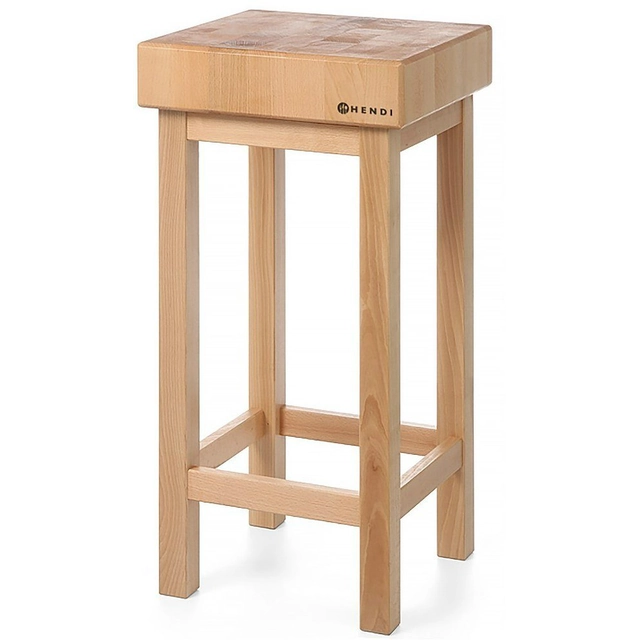 Wooden butcher's block 40x40x85/15 cm Hendi 505625