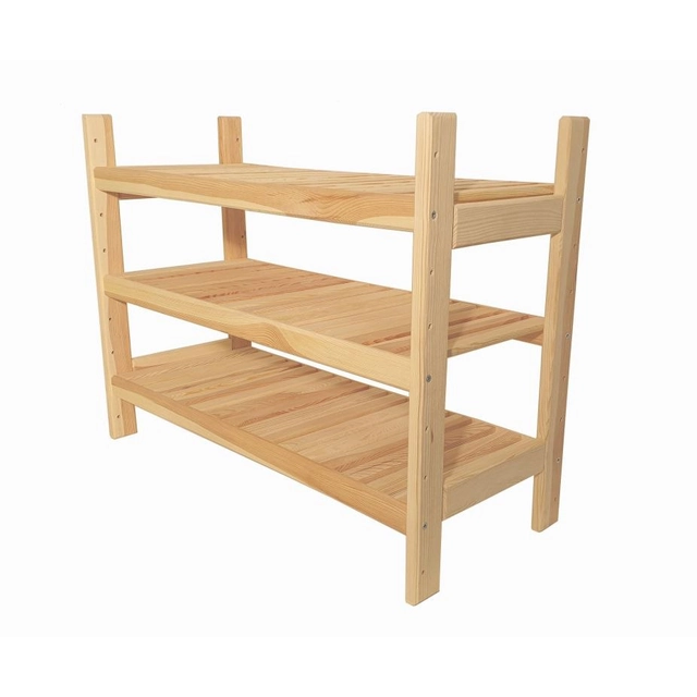 Wooden shelf with 3 shelves, 60 x 54 x 25 cm