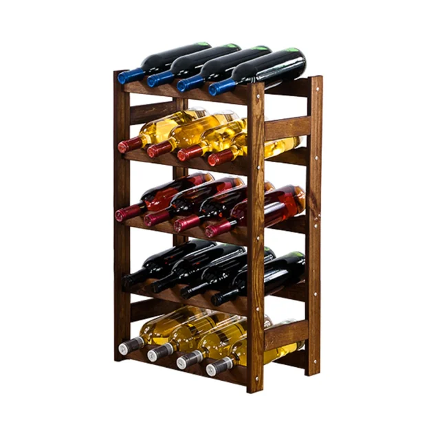 Wooden wine rack RW-1 /20 bottles/ Brown