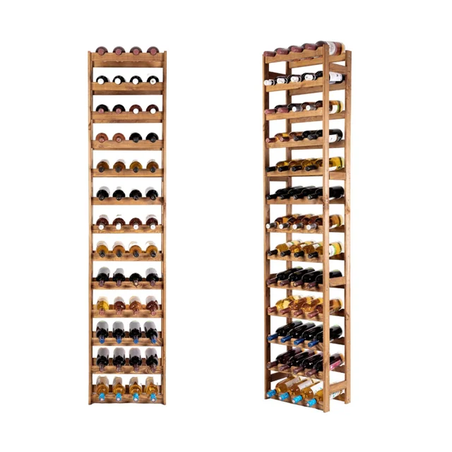 Wooden wine rack RW-1 /52 bottles/ Brown