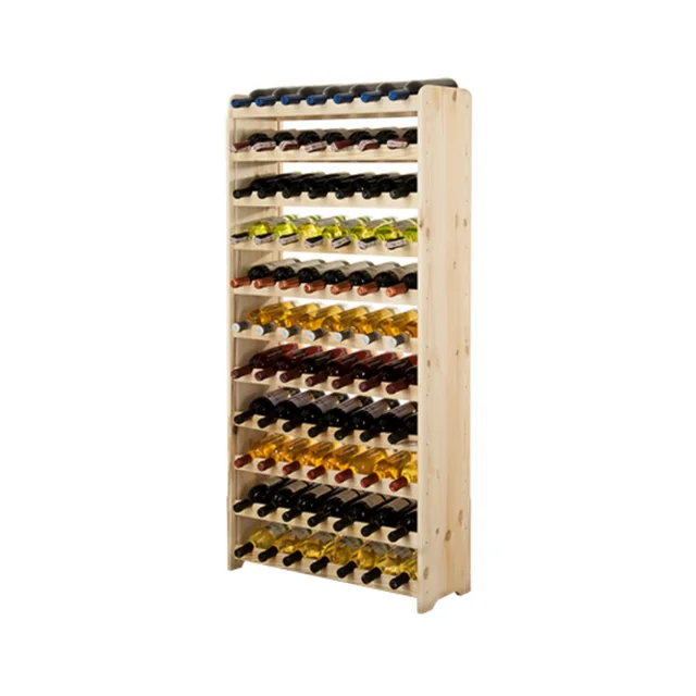 Wooden wine rack - RW31 /for 77 bottles/ Natural