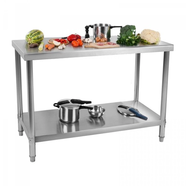 Work table - 100 x 70 cm - stainless steel ROYAL CATERING 10010498 RCAT-100/70