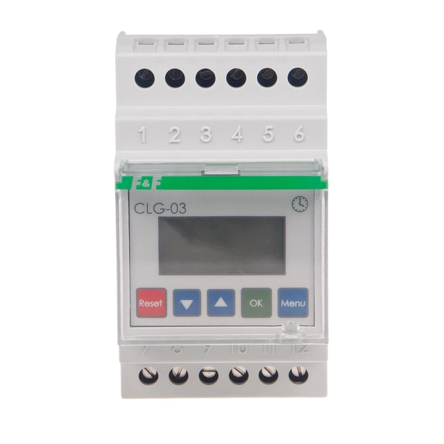 Working hours counter CLG-03, power 24-264V AC/DC,3 modules