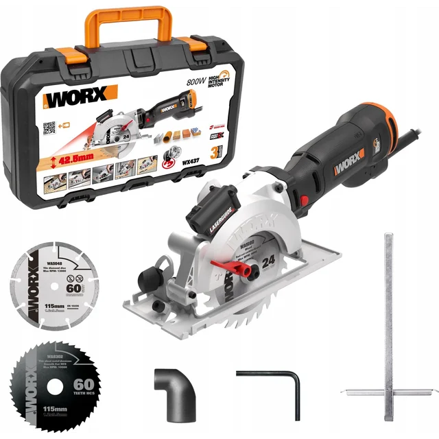 Worx circular saw WX437 800 W 120 mm