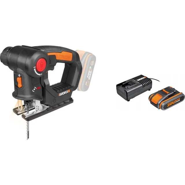 Worx-decoupeerzaag Decoupeerzaag WX550.9 20 V / 1 Batterij meegeleverd