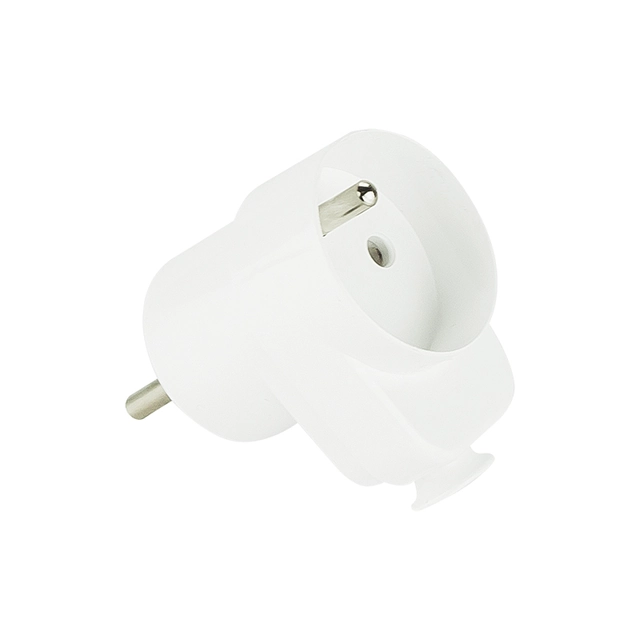 WT-16G angled white plug with socket