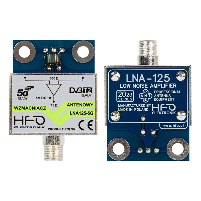 Wzmacniacz antenowy LNA-125-5G 14dB HFO