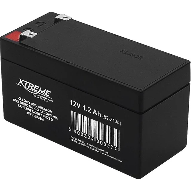 Xtreme AGM bly-syre batteri 12V 1.2Ah XTREME