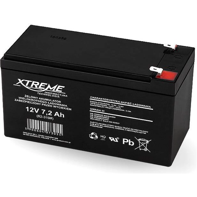 Xtreme akumulators 12V/7.2Ah (82-319#)