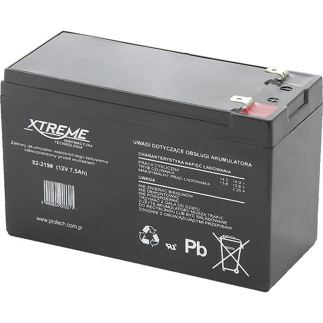 Xtreme akumulators 12V/7.5Ah (82-219#)