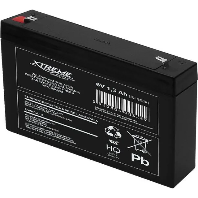 Xtreme batteri 6V/1.3Ah (82-203#)