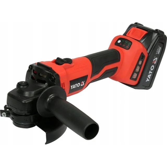 Yato Grinder ANGLE GRINDER 18V 125MM, BRUSHLESS 1*4AH+ÅADOWARKA