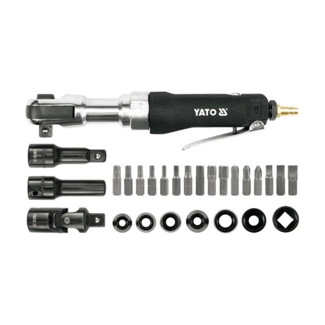 Yato Impact Wrench Air Ratchet Bit Set 1/2" 68Nm 30 Parts YT-0982