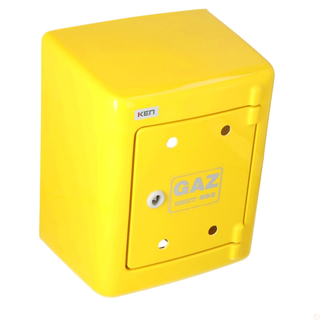 Yellow gas meter housing G023/P surface-mounted open