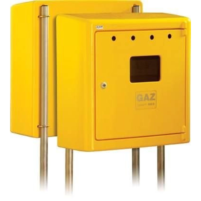 Yellow gas meter housing G066/P surface-mounted open