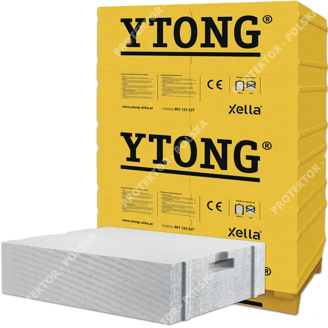 YTONG ENERGO ULTRA+ PP2,2/0,3 S+GT 48 cm dimensiuni 480x599x199mm producător Xella bloc de beton celular profilat cu lambă și canelura grinda din spumă de beton celular