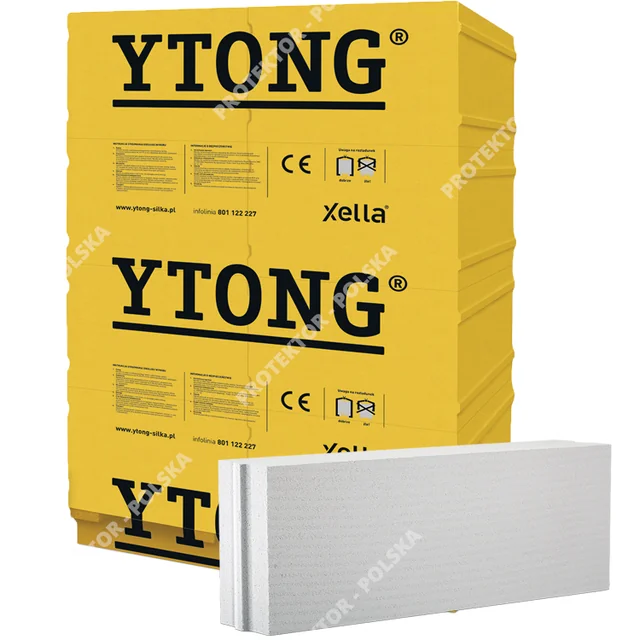 YTONG PP4/0,6 S 11,5 cm 115x599x199 mm výrobca XELLA profilované pero a drážka