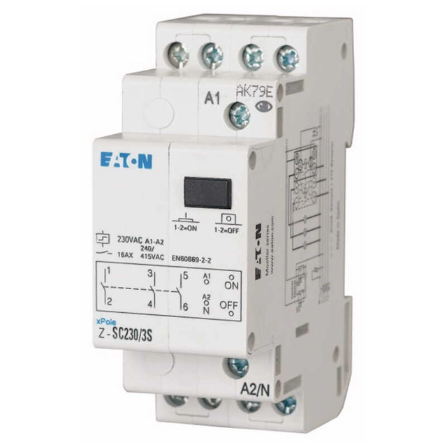 Z-SC230/3S 230V AC imp.relay centr.ov