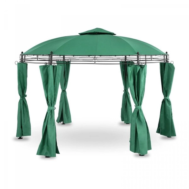 Zahradní altán - kulatý - tmavě zelený UNIPRODO 10250051 UNI_PERGOLA_3.5GR