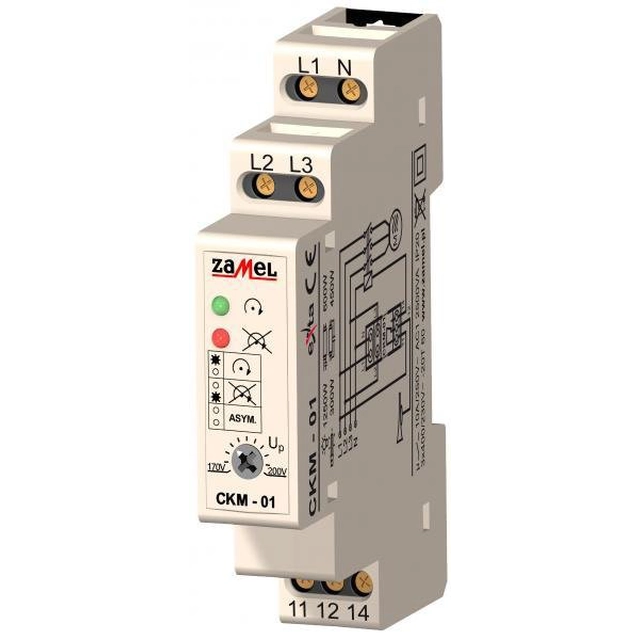 Zamel Phase sequence relay 10A 1P 230/400V AC CKM-01