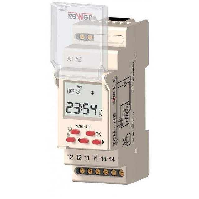 Zamel Programmeur czasowy 1-kanałowy tygodniowy Econo 230V AC ZCM-11E