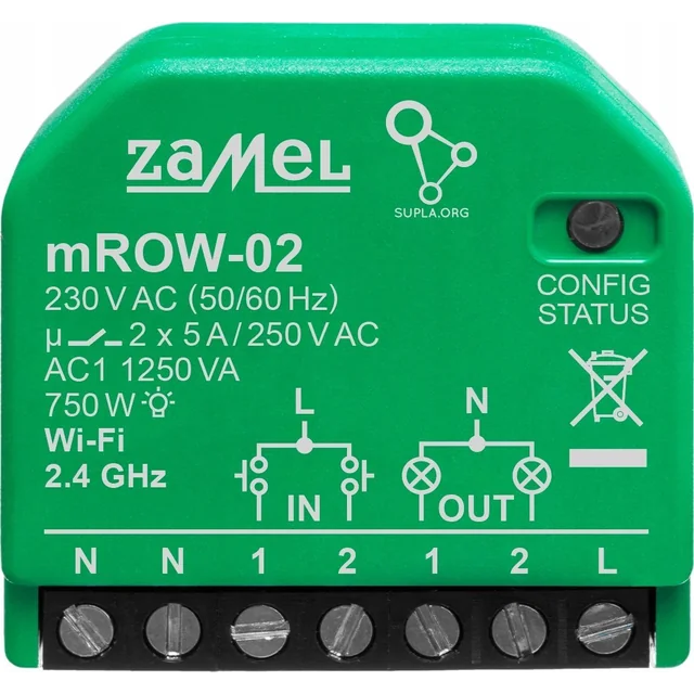 Zamel Supla - 2-kanałowy Wi-Fi-ontvanger met mROW-02 energiemonitor