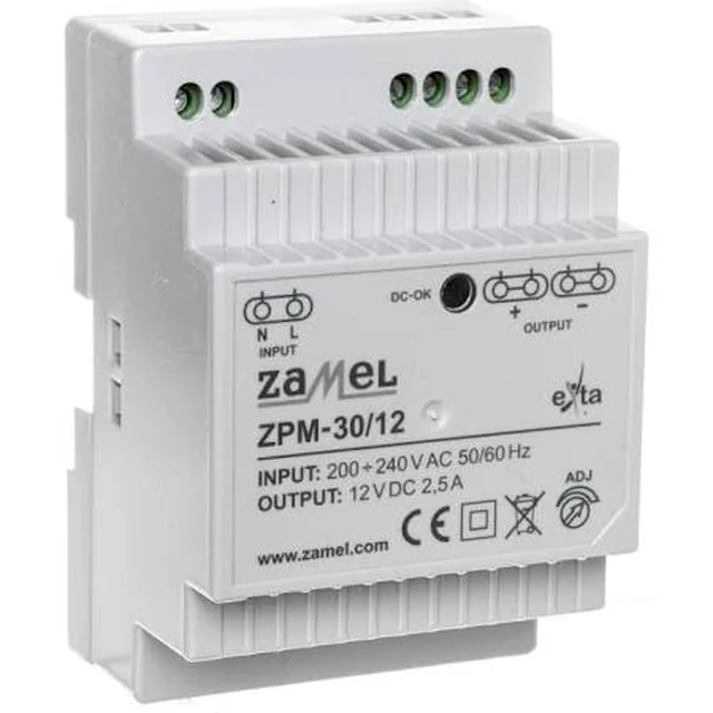 Zamel Zasilacz impulsief TH-35 30W 12V DC ZPM-30/12