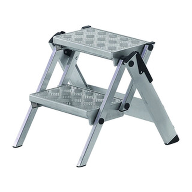 Zarges 2 folding safety ladder with ribbed surface steps